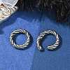 Twisted Ring 316 Surgical Stainless Steel Hoop Nose Rings EJEW-G416-19E-AS-3