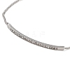 Alloy Crystal Rhinestone Box Chain Slider Bracelets BJEW-F469-01P-2