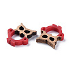 Opaque Resin & Walnut Wood Links Connectors RESI-T035-50-3