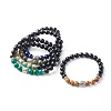 Natural & Synthetic Mixed Stone Stretch Bracelets BJEW-JB06639-1