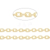 Rack Plating Brass Textured Cable Chains CHC-B021-01G-2