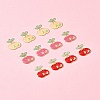 12Pcs 3 Colors Light Gold Plated Alloy Enamel Pendants FIND-FS0002-83-9