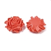 Synthetic Coral Dyed Carved Links SHEL-Z003-01B-2