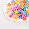 300Pcs 6 Colors Acrylic Buttons BUTT-DJ0001-12-7