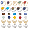 SUNNYCLUE DIY Half Round Gemstone Adjustable Ring Making Kit DIY-SC0019-89-1