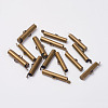 Brass Slide On End Clasp Tubes KK-P031-12AB-2