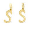 Rack Plating Eco-Friendly Brass Letter Pendants KK-K265-02G-S-1