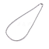 304 Stainless Steel Rope Chain Necklaces NJEW-G340-23P-2