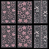 6 Sheets 3 Styles Acrylic Rhinestone Face Body Stickers AJEW-SP0002-68B-1