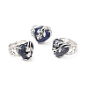 Natural Lapis Lazuli Adjustable Rings RJEW-P043-03P-13-1