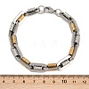 201 Stainless Steel Twisted Chain Bracelets for Women BJEW-B143-12GP-5