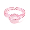 Children's Transparent Plastic Open Cuff Ring Components KY-C022-01A-3