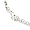 Brass Rolo Chain Necklace Making MAK-F036-01P-3