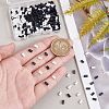 300Pcs 2 Colors 2-Hole Opaque Glass Seed Beads SEED-AR0001-31-3