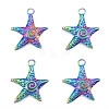 Ion Plating(IP) 201 Stainless Steel Pendants STAS-N098-230M-2