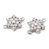 Brass Micro Pave Cubic Zirconia Connector Charms KK-L258-03A-P-2