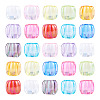 100Pcs UV Plating Transparent Acrylic European Beads TACR-TA0001-93B-2