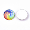 Flat Back Glass Cabochons GGLA-S047-04A-8mm-3