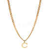 1Pc 304 Stainless Steel Letter Pendant Necklaces NJEW-LP0001-33C-G-1