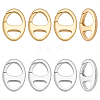 8Pcs 2 Colors Brass Spring Gate Rings FIND-WR0012-25-1