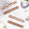 4Pcs 4 Styles Wood Handle Clay Texture Roller TOOL-CN0001-08-7