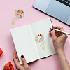 2Pcs 2 Styles Iron Bookmarks with Chain AJEW-GF0011-71-4