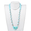 Personalized Acrylic & CCB Plastic Cable Chain Necklaces NJEW-JN02824-04-4