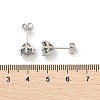 925 Sterling Silver Moissanite Rhinestone Stud Earrings EJEW-U042-05P-02-2