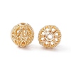 Rack Plating Brass Hollow Beads KK-P219-01B-G-1