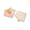 Easter Alloy Enamel Pendants ENAM-I055-01KCG-04-2