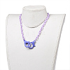 Personalized ABS Plastic Cable Chain Necklaces LS-NJEW-JN02849-04-4