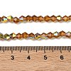 Electroplate Transparent Glass Beads Strands EGLA-K015-18U-4