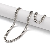 304 Stainless Steel Cuban Link Chain Necklaces for Men NJEW-B117-01D-P-2