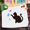 9Pcs 9 Styles PET Hollow Out Drawing Painting Stencils DIY-WH0394-0307-5