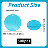 500Pcs PVC Plastic Pendants KY-GF0001-67B-03-2