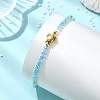 AB Color Plated Glass & 304 Stainless Steel Beaded Stretch Bracelets for Women BJEW-JB13923-5
