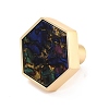 Hexagon with Marble Pattern Brass Box Handles & Knobs LS-DIY-P054-C04-2