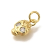 Rack Plating Brass with Cubic Zirconia Pendants KK-Z086-02G-2