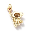 Rack Plating Brass Micro Pave Cubic Zirconia Pendants KK-A160-14G-3