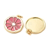 Brass Enamel Pendants KK-H072-14G-04-4