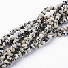 Natural Dalmatian Jasper Beads Strands X-GSR4mmC004-1