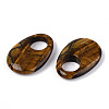 Natural Tiger Eye Large Hole Pendants G-N348-06B-09-2