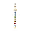 AB Color Glass Heart Teardrop Round Hanging Suncatcher Pendant Decoration HJEW-JM00902-3