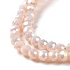 Faceted(32 Facets) Round Full Rainbow Plated Imitation Jade Electroplate Glass Beads Strands LS-EGLA-J130-FR09-3