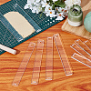 5Sets 5 Styles Transparent Acrylic Clay Thickness Ruler AJEW-HY0002-18-4