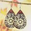 Iron & Imitation Leather Dangle Earrings WGA6ACA-04-1