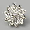 Crystal Rhinestone Flower Lapel Pin JEWB-WH0010-36A-1