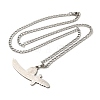 Non-Tarnish Sword Pendant Necklaces NJEW-C043-03P-2