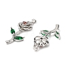 Brass Micro Pave Cubic Zirconia Pendants KK-G533-05P-2