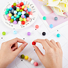 DICOSMETIC 75pcs 15 Colors Food Grade Eco-Friendly Silicone Beads SIL-DC0001-02-3